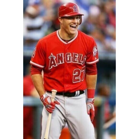 Mike Trout Los Angeles Angels Rookie Year Jersey Sz. 50 Large Majestic Deadstock - Picture 11 of 16